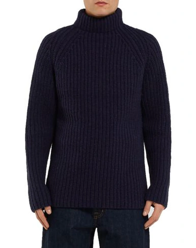 Shop Albam Turtleneck In Dark Blue