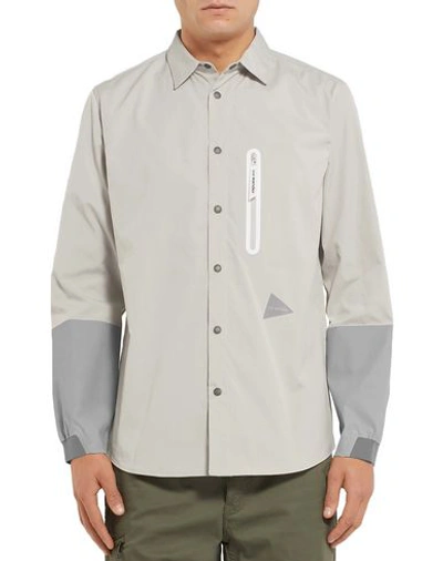 Shop And Wander Solid Color Shirt In Light Grey
