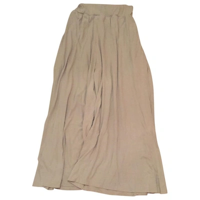 Pre-owned Osklen Large Pants In Ecru