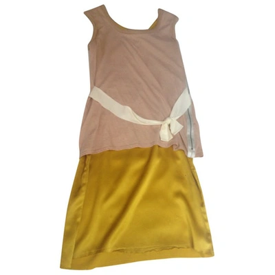 Pre-owned Lanvin Mini Dress In Yellow