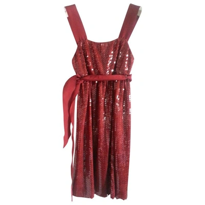 Pre-owned P.a.r.o.s.h Mid-length Dress In Red