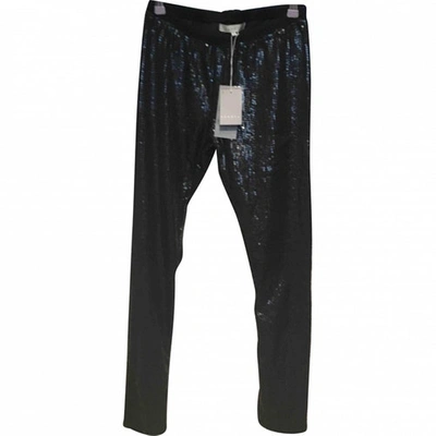 Pre-owned Sandro Slim Pants In Black