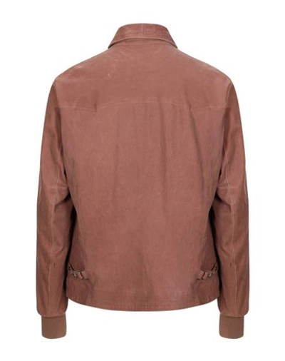 Shop Stewart Man Jacket Brown Size Xl Soft Leather