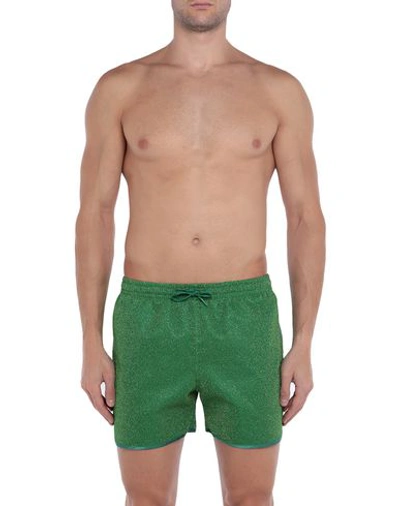 Shop Gcds Swim Shorts In Green