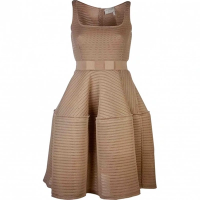 Pre-owned Lanvin Mid-length Dress In Beige