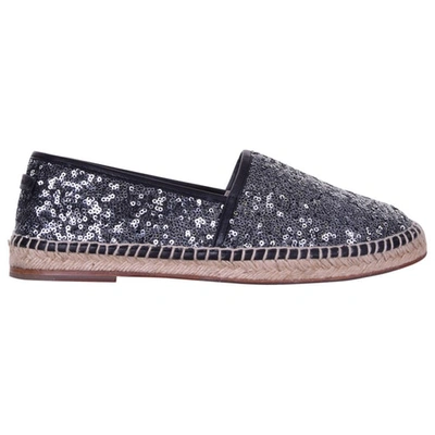 Pre-owned Dolce & Gabbana Silver Polyester Espadrilles