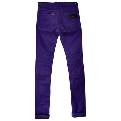 Pre-owned April77 Slim Jeans In Purple