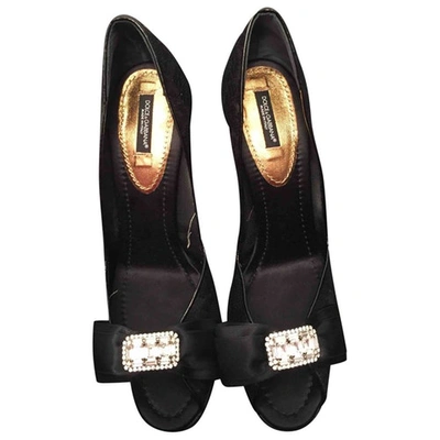 Pre-owned Dolce & Gabbana Cloth Heels In Black