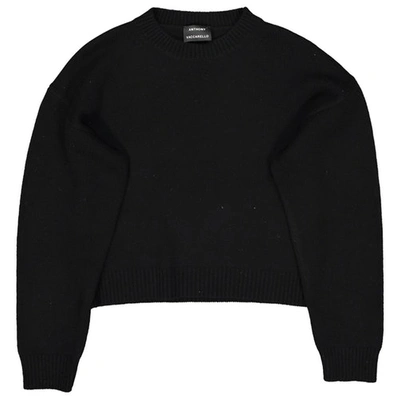 Pre-owned Anthony Vaccarello Pullover In  Schwarz Wolle