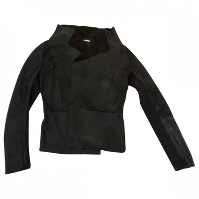 Pre-owned Acquaverde Black Leather Jacket