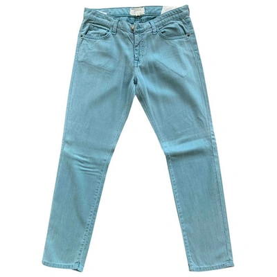 Pre-owned Current Elliott Green Cotton Jeans