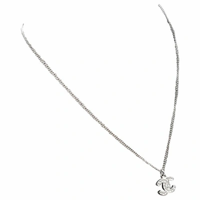 Pre-owned Chanel Cc Silver Silver Gilt Necklace