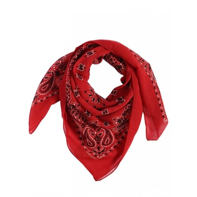 Pre-owned Saint Laurent Red Wool Scarf & Pocket Squares