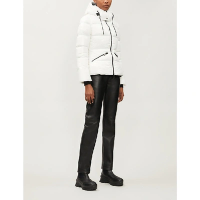 Shop Mackage Madalyn Quilted Shell-down Jacket In Off White