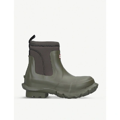 Shop Stella Mccartney Wellington Neoprene Boots In Dark Green