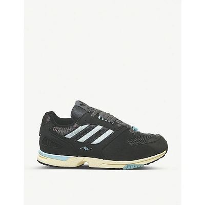 Shop Adidas Originals Zx 4000 Suede And Mesh Trainers In Core Black Ice Mint