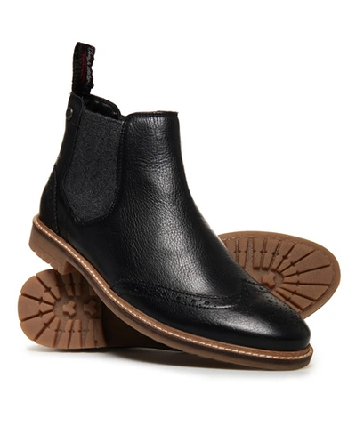 Superdry Brad Brogue Chelsea Boot In Black | ModeSens