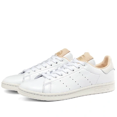 Shop Adidas Originals Adidas Stan Smith Lux Leather In White