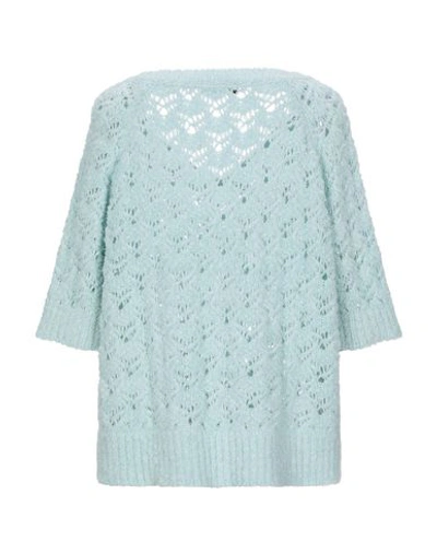 Shop Roberto Collina Woman Sweater Sky Blue Size L Cotton, Nylon