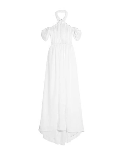 Shop Adeam Long Dress In White