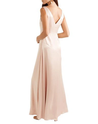 Shop Les Héroïnes By Vanessa Cocchiaro Long Dresses In Light Pink