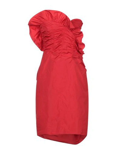 Shop Alexa Chung Alexachung Woman Mini Dress Red Size 4 Polyester