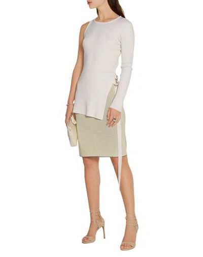 Shop Calvin Klein Collection Knee Length Skirt In Ivory