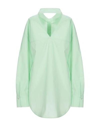 Shop Tela Solid Color Shirts & Blouses In Light Green