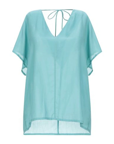 Shop Ottod'ame Blouses In Turquoise