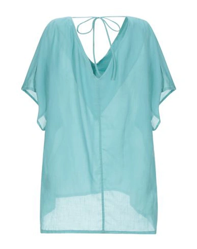 Shop Ottod'ame Blouses In Turquoise