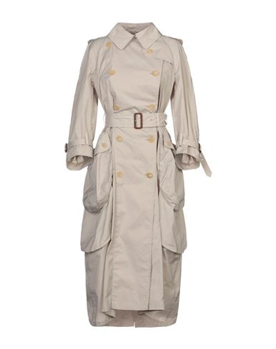 Shop High By Claire Campbell High Woman Overcoat Beige Size 6 Polyester, Polyurethane