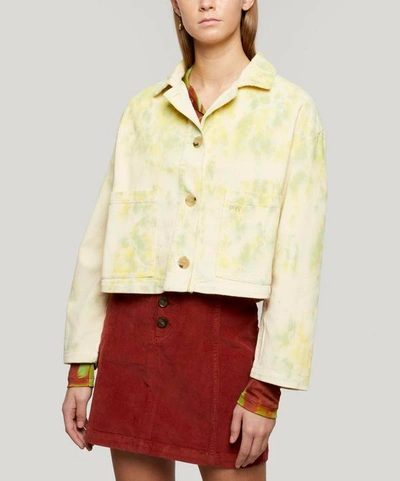 Lu Square-fit Corduroy Jacket In Yellow