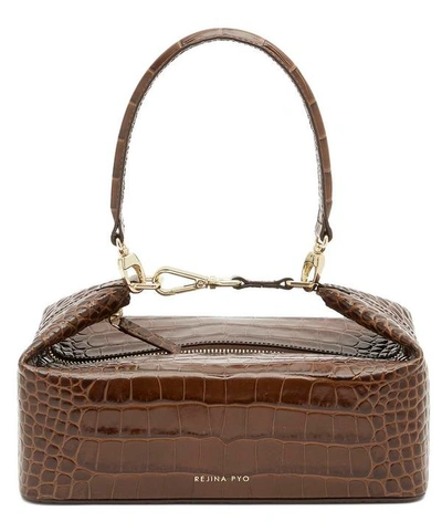 Shop Rejina Pyo Olivia Croc Leather Box Bag