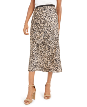 orange leopard print skirt