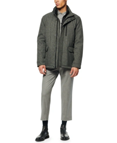 Shop Marc New York Men's Mullins Melange Tech Funnel Collar Jacket In Grey