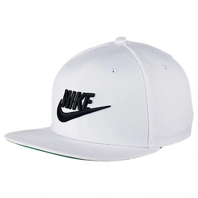 Shop Nike Unisex Pro Futura Snapback Hat In White 100% Polyester