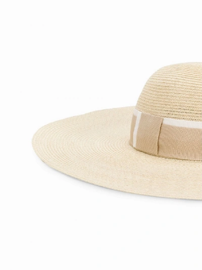 Shop Maison Michel Blanche Hat In Beige