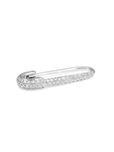 Shop Anita Ko 18k White Gold & Diamond Safety Pin Single Earring