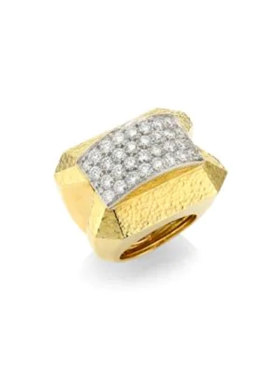 Shop David Webb Women's 57th Street 18k Yellow Gold & Diamond Ring