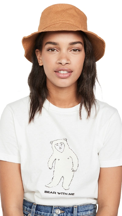 Shop Madewell Short-brimmed Canvas Bucket Hat In Carrot Cake