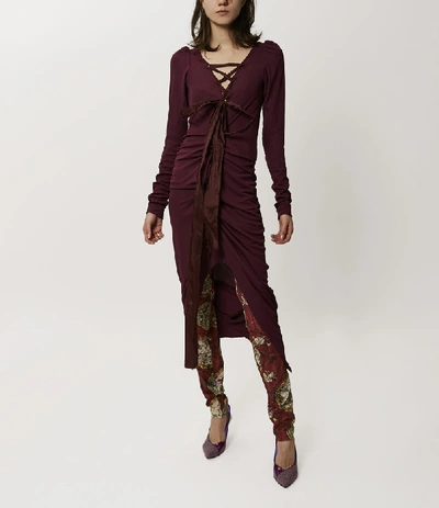 Shop Vivienne Westwood Cow Dress Plum