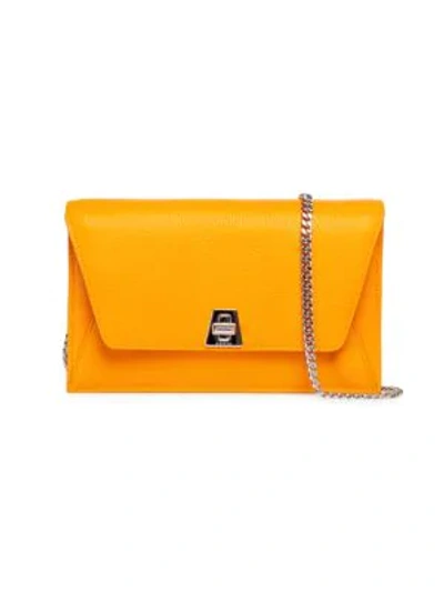 Shop Akris Mini Anouk Envelope Leather Crossbody Bag In Amber