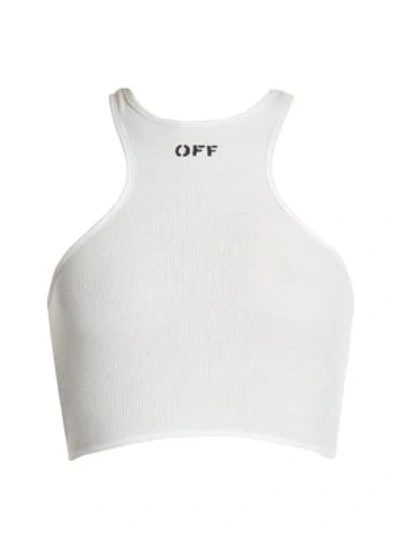 Shop Off-white Rowing Racerback Tank In White Black