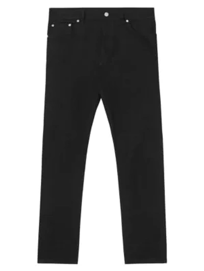 Shop Burberry Five-pocket Jeans In Black