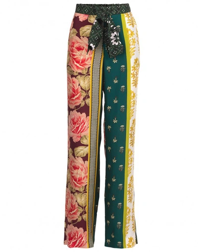 Shop Oscar De La Renta Printed Pyjama Trouser In Spruce