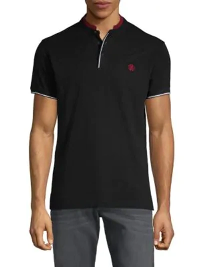 Shop Roberto Cavalli Short-sleeve Cotton Polo In Black