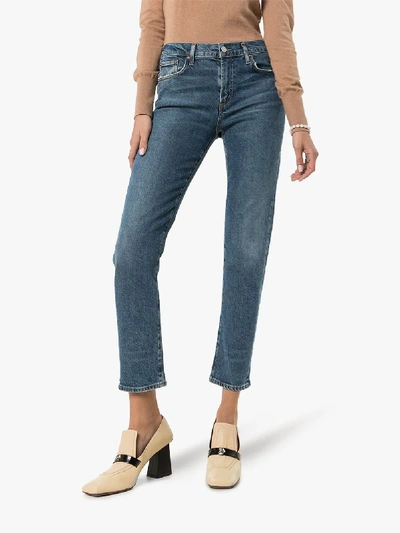 Shop Agolde Toni Straight Leg Jeans In Blue