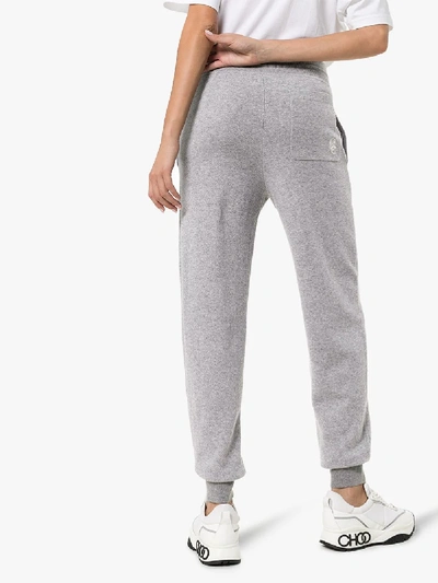Shop Chloé Cashmere Track Pants In Grey