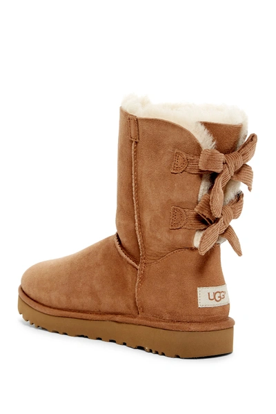 Shop Ugg Bailey Twinface Genuine Shearling & Bow Corduroy Boot In Che