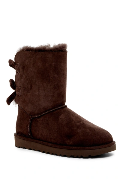 Shop Ugg Bailey Twinface Genuine Shearling &  Bow Corduroy Boot In Cho